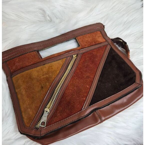 Leather Touch patchwork purse - Picture 7 of 7